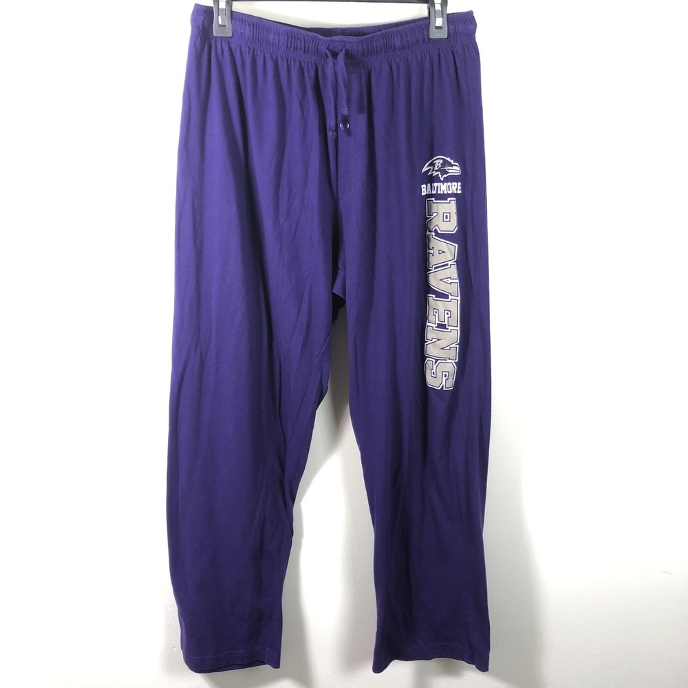 Baltimore Ravens NFL Team Apparel Sleepwear Pants Sz Large Purple Football